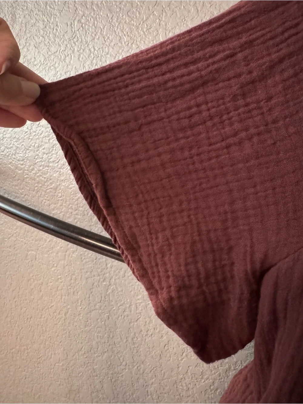 Madewell Plum Square-Neck Gauze Top - Picture 4 of 8